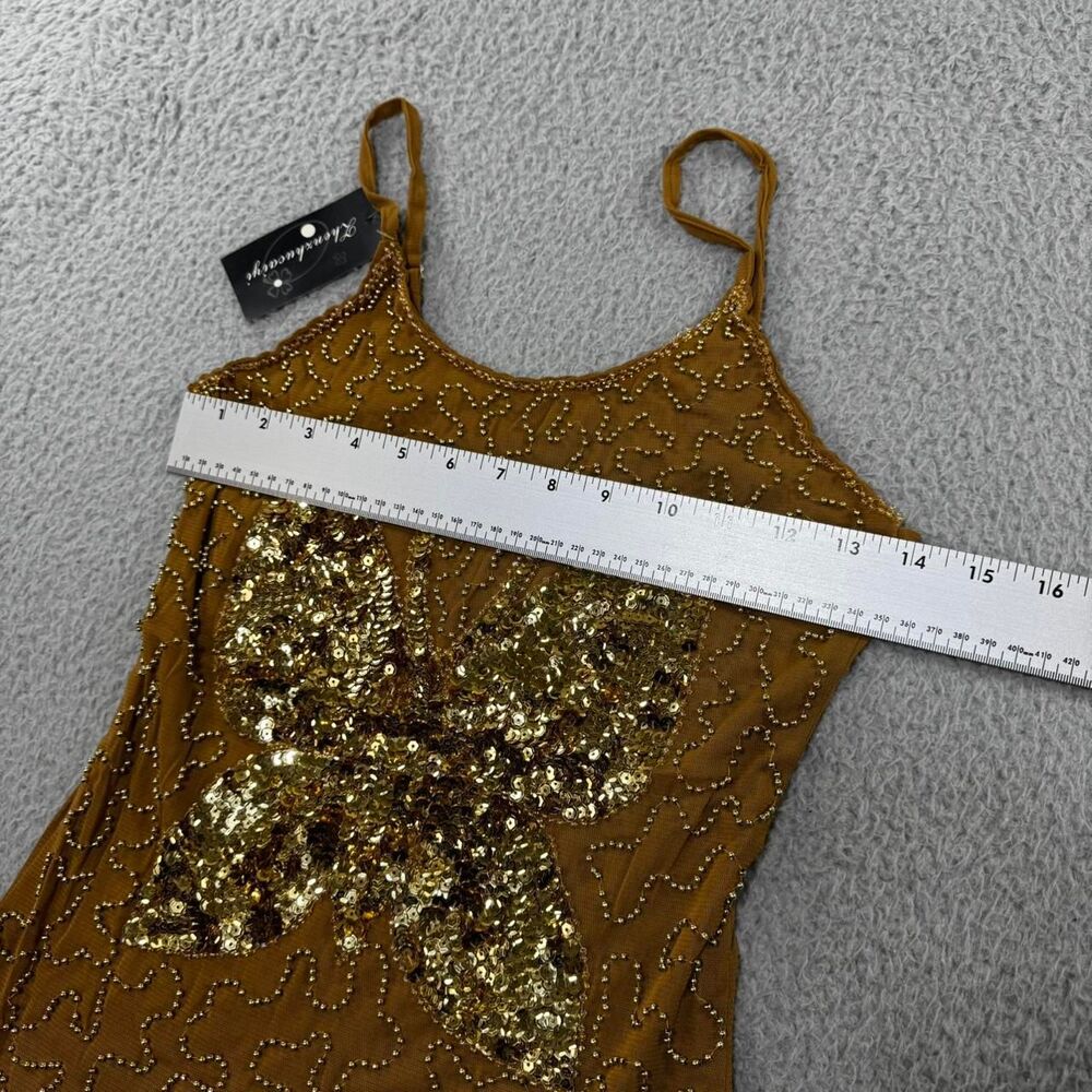 American-vintage Women's Gold and Brown Vest - Picture 8 of 8